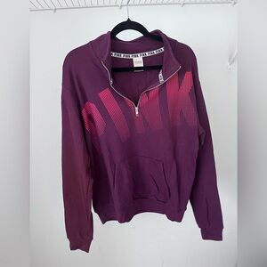 PINK half zip pullover